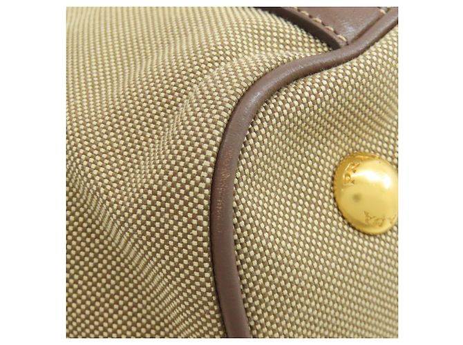 Borsa a mano in tela marrone Prada - vista 28