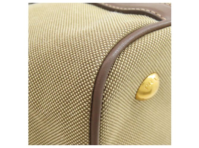 Borsa a mano in tela marrone Prada - vista 30