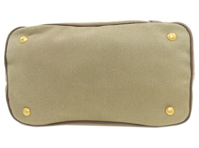 Borsa a mano in tela marrone Prada - vista 4