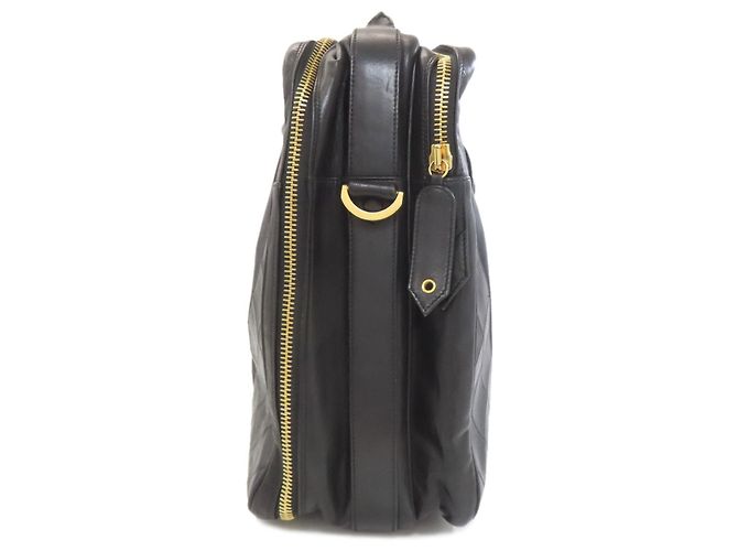 Borsa da lavoro Chanel Matelassé con hardware dorato Nero - vista 3