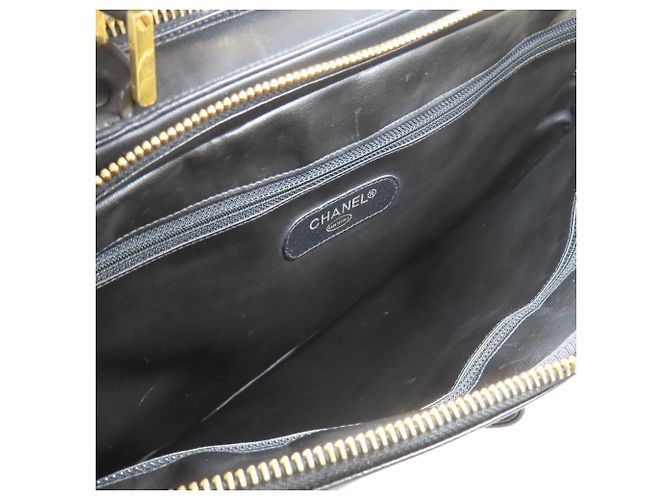 Borsa da lavoro Chanel Matelassé con hardware dorato Nero - vista 5
