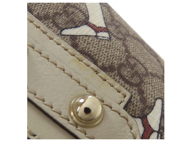 Borsa in PVC marrone e bianco Gucci - vista 10