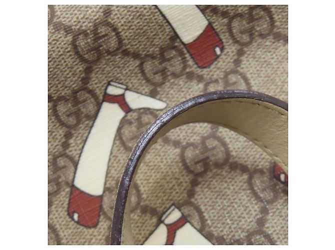 Borsa in PVC marrone e bianco Gucci - vista 14