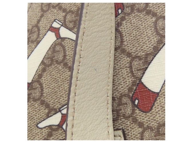Borsa in PVC marrone e bianco Gucci - vista 15