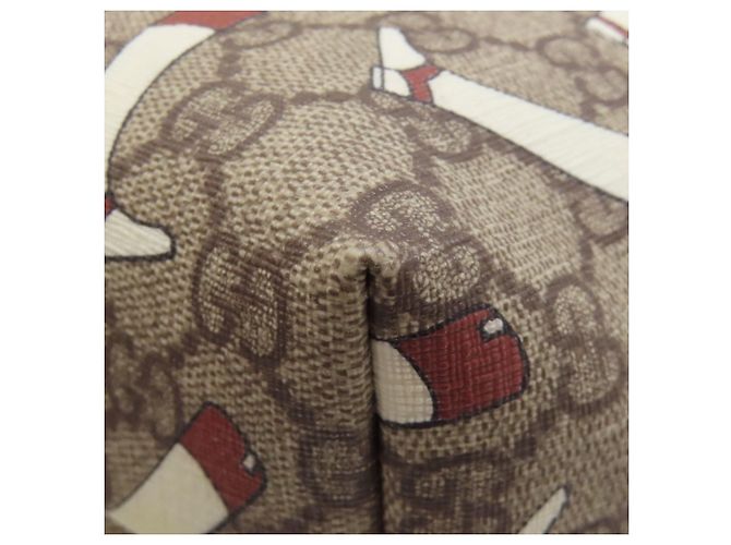Borsa in PVC marrone e bianco Gucci - vista 19