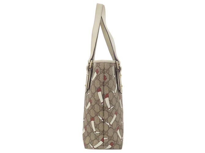 Borsa in PVC marrone e bianco Gucci - vista 3