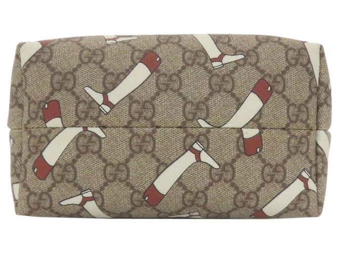 Borsa in PVC marrone e bianco Gucci - vista 4
