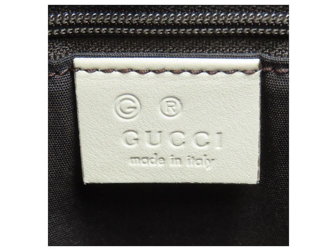 Borsa in PVC marrone e bianco Gucci - vista 5