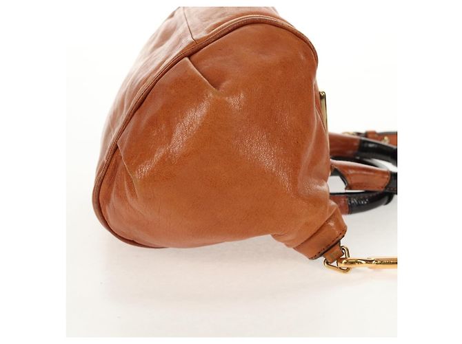 Chloé Borsa a mano in pelle Chloe Ethel Marrone - vista 4