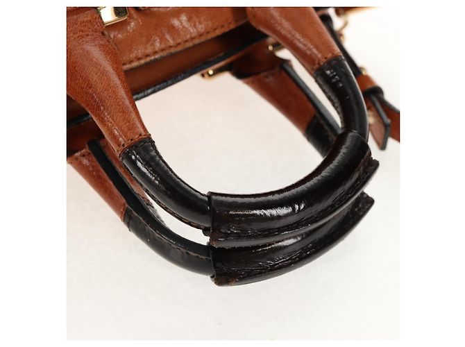 Chloé Borsa a mano in pelle Chloe Ethel Marrone - vista 7