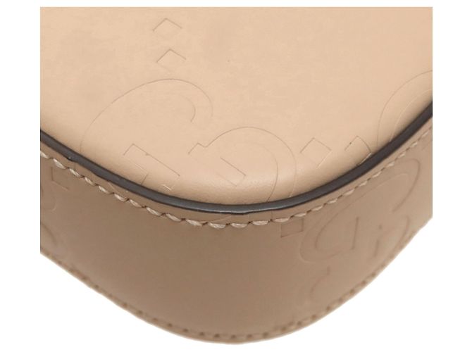 Borsa a Spalla Super Mini GG Signature Shima di Gucci Beige - vista 13