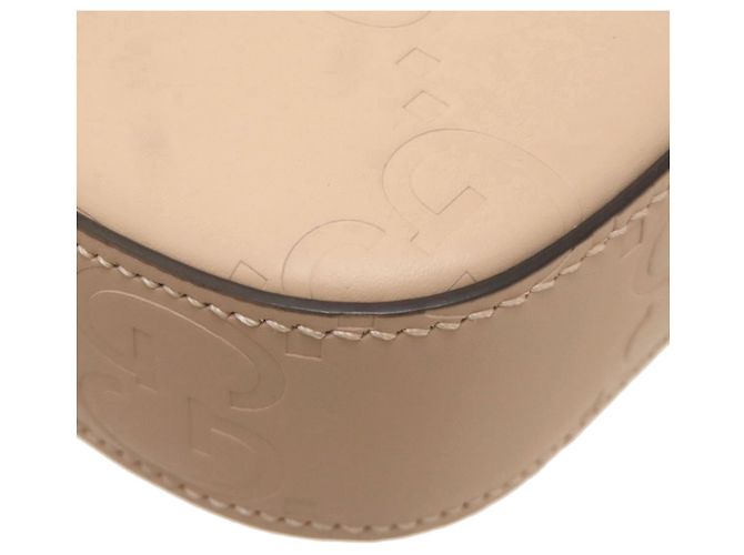 Borsa a Spalla Super Mini GG Signature Shima di Gucci Beige - vista 14