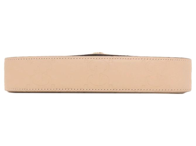 Borsa a Spalla Super Mini GG Signature Shima di Gucci Beige - vista 4