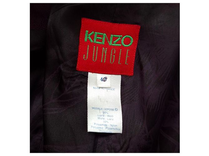 Abrigo burdeos Kenzo de los años 90 Azul oscuro - vista 3