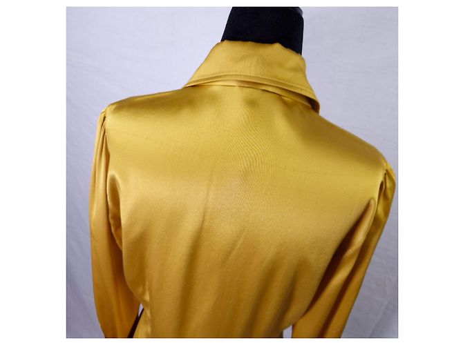 Max Mara camicia gialla con lavallière Giallo - vista 7