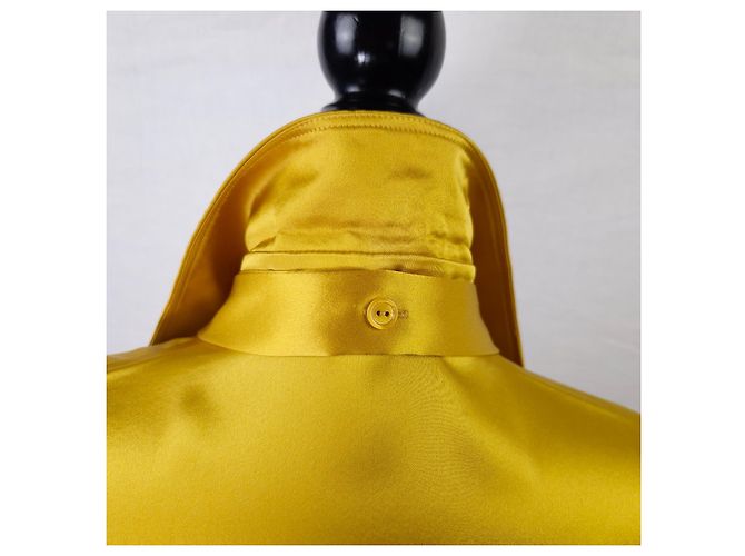 Max Mara camicia gialla con lavallière Giallo - vista 8