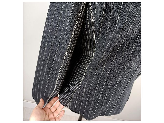 Blazer 2000 Les Copains en lana a rayas Gris - vista 5