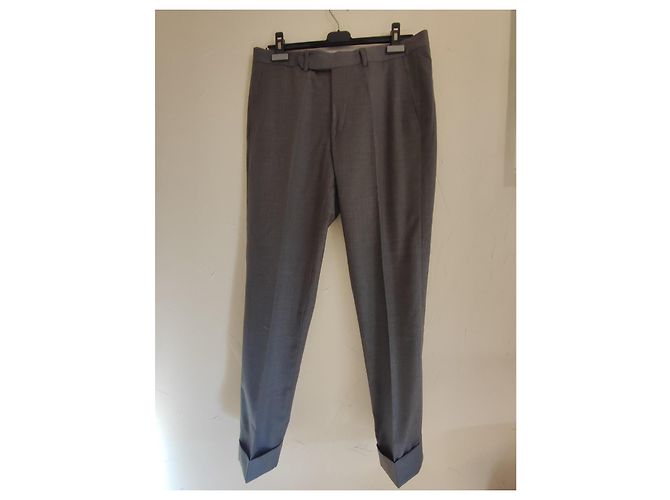 Daniel Crémieux Men's Grey Wool Pants Size 46 - view 2