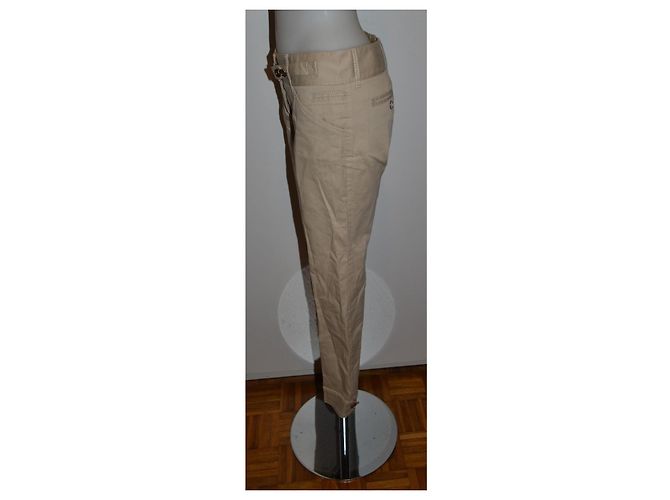 Pantalones 3/4 de algodón beige Dolce & Gabbana - vista 3