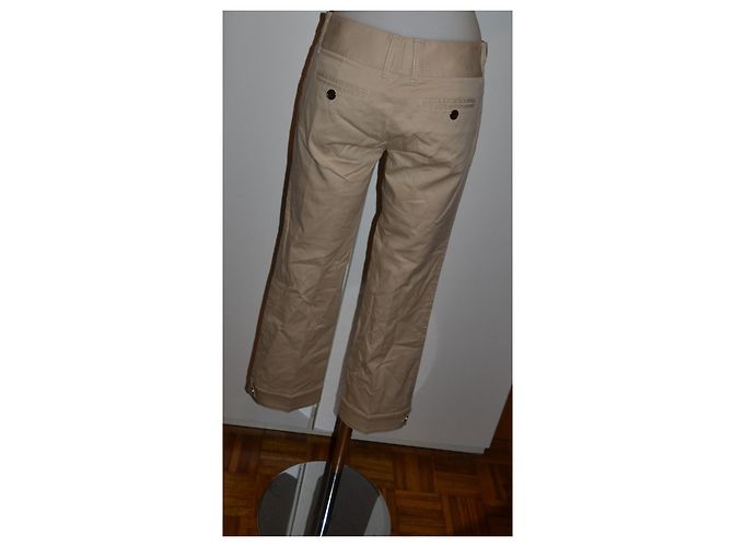 Pantalones 3/4 de algodón beige Dolce & Gabbana - vista 4