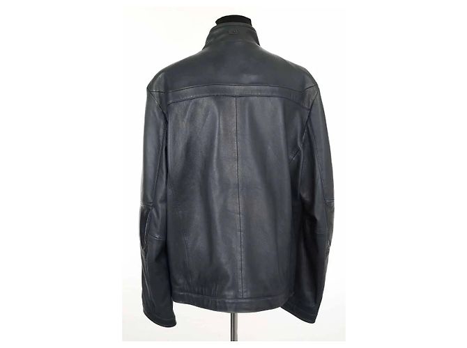 Hugo Boss Blaue Lederjacke - Ansicht 4