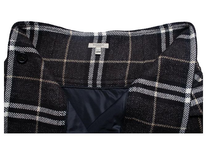 Falda de lana a cuadros Burberry Castaño - vista 6