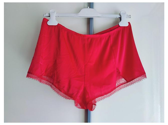 Autre Marque Madame Aime Shorty Corto Pizzo di Calais Sete Rosso 38 FR - vista 6
