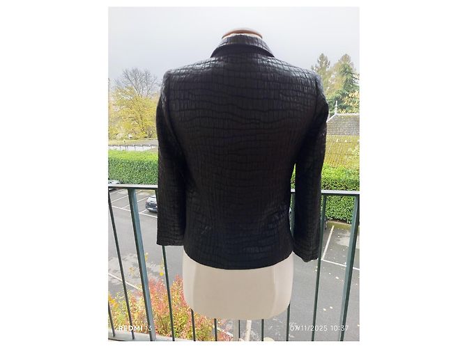 Dries Van Noten Jacke Schwarz Schlangenoptik - Ansicht 6