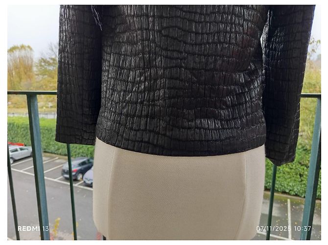 Dries Van Noten Jacke Schwarz Schlangenoptik - Ansicht 7