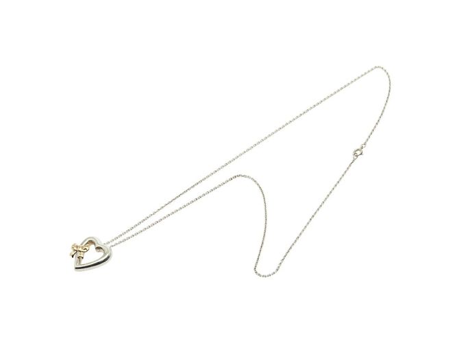 Collana Pendente Vintage Cuore Nastro Tiffany & Co. - vista 4