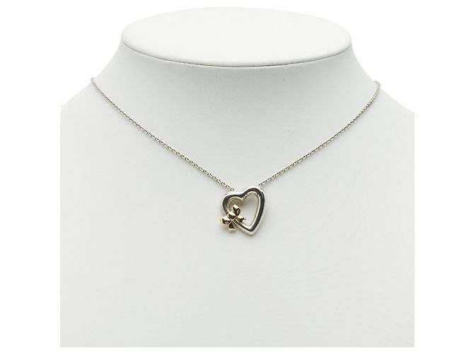 Collana Pendente Vintage Cuore Nastro Tiffany & Co. - vista 8