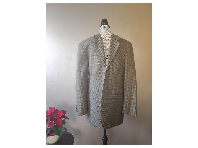 Daniel Crémieux Suit Jacket Green Wool Size 48 - view 3