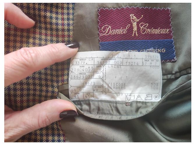 Daniel Crémieux Suit Jacket Green Wool Size 48 - view 7