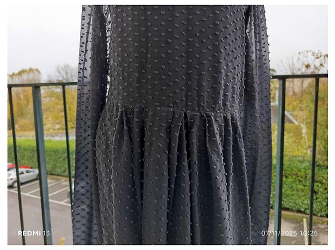 Vestido Balenciaga de seda y algodón gris - vista 5