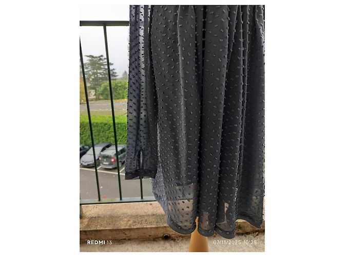 Vestido Balenciaga de seda y algodón gris - vista 6