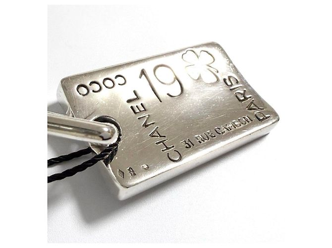 Portachiavi in argento Chanel Metallico - vista 6