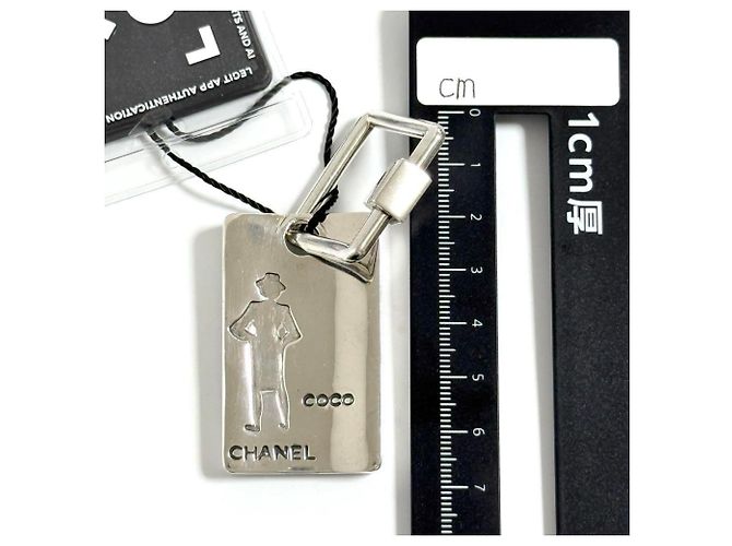 Portachiavi in argento Chanel Metallico - vista 7
