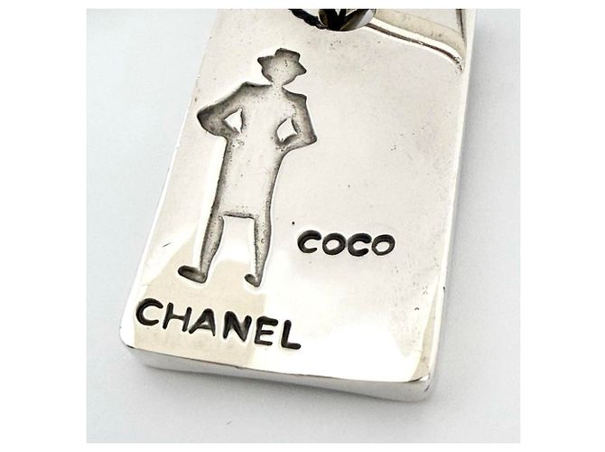 Portachiavi in argento Chanel Metallico - vista 8