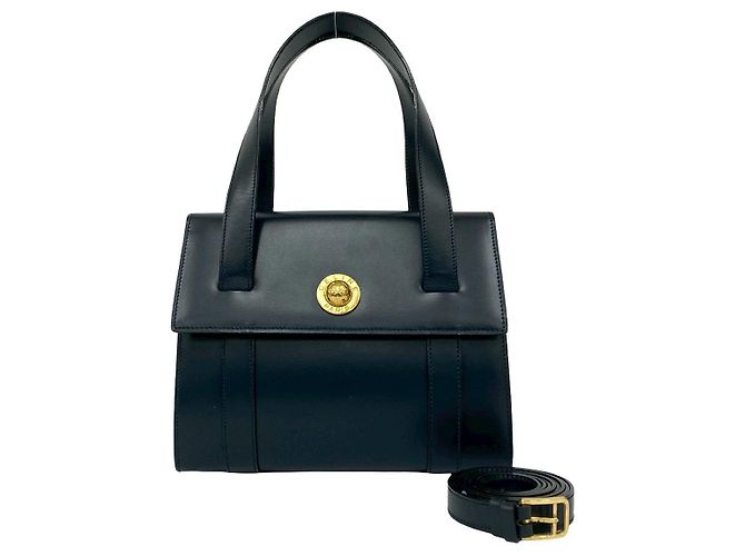 Céline Borsa 2 in 1 in pelle di vitello Celine Blu - vista 2