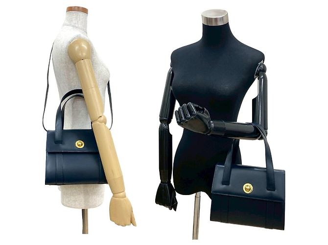 Céline Borsa 2 in 1 in pelle di vitello Celine Blu - vista 3