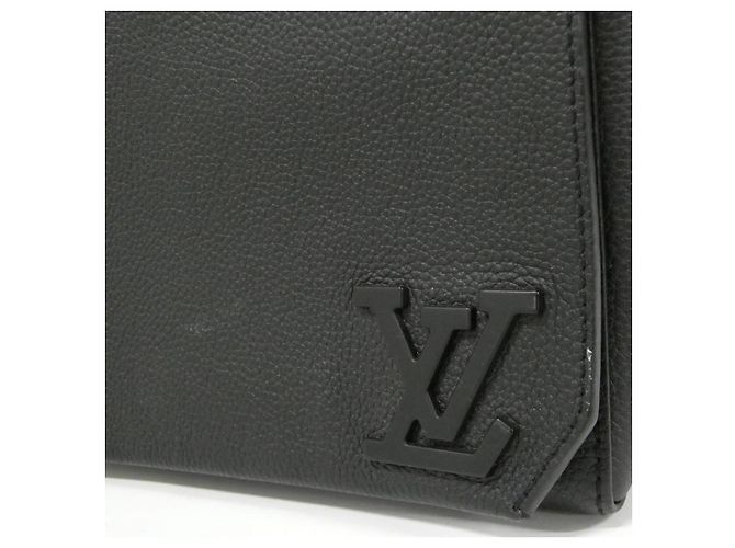 Borsa a spalla Louis Vuitton LV Aerogram Takeoff in pelle di vitello Nero - vista 4