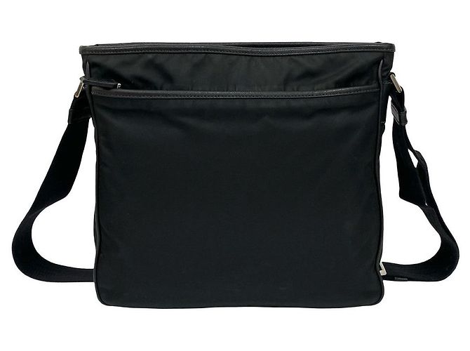 Schultertasche aus Nylon und Saffiano-Leder mit Prada-Dreieckslogo Schwarz - Ansicht 4