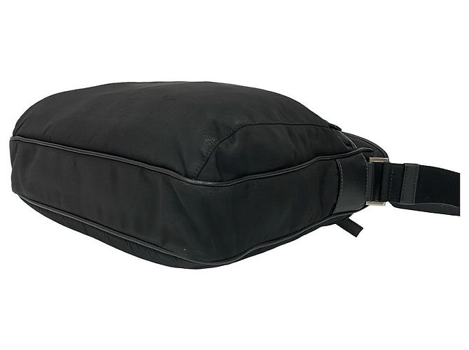 Schultertasche aus Nylon und Saffiano-Leder mit Prada-Dreieckslogo Schwarz - Ansicht 9