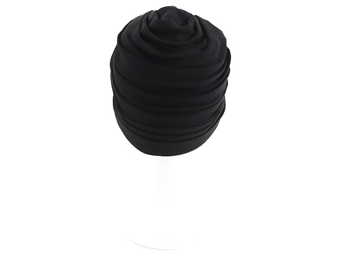 Chanel COCO Mark Seidenturban-Hut Schwarz - Ansicht 3