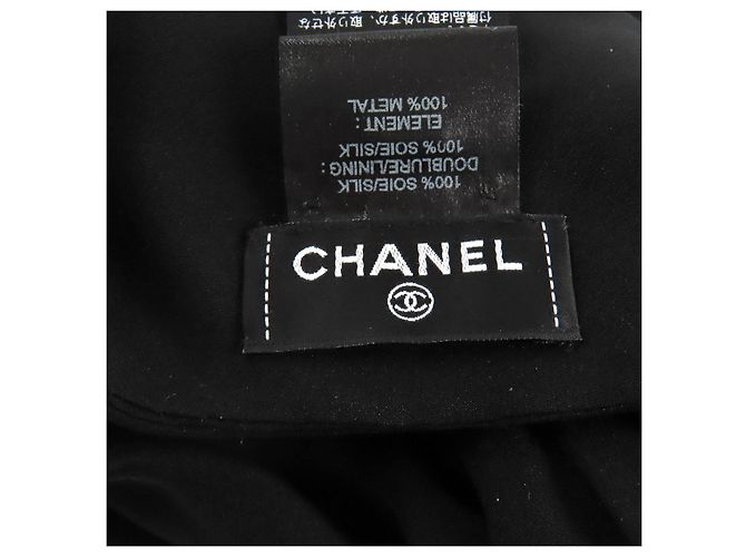Chanel COCO Mark Seidenturban-Hut Schwarz - Ansicht 6