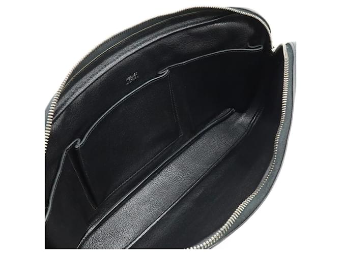 Borsa a Spalla in Vitello Hermès Nero - vista 5
