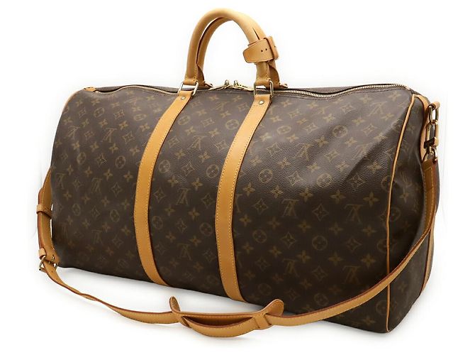 Borsa da viaggio Keepall Bandoulière Monogram Louis Vuitton Marrone - vista 2