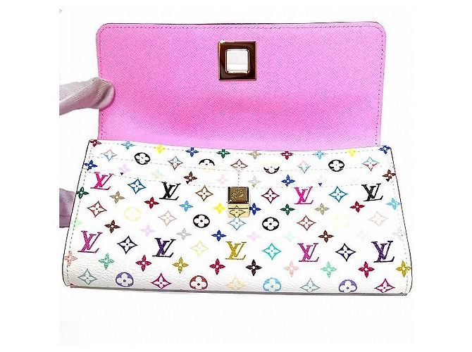 Portafoglio Lungo Monogramma Sarah di Louis Vuitton Bianco - vista 3