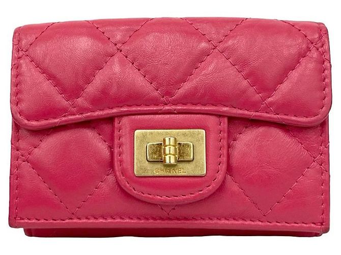 Chanel 2.55 Lammleder Trifold Geldbörse Pink - Ansicht 2
