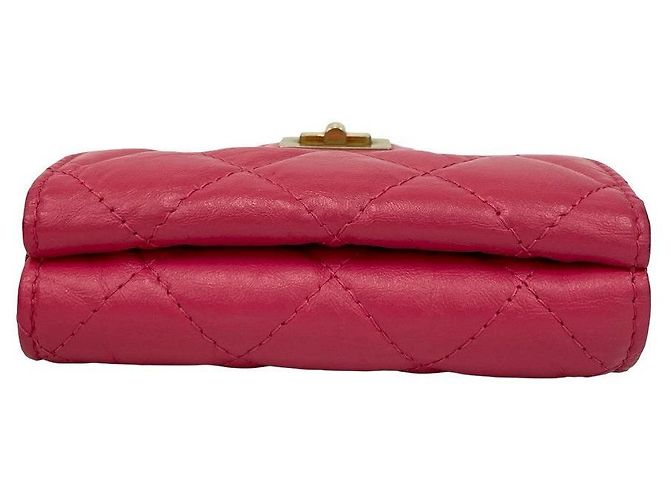 Chanel 2.55 Lammleder Trifold Geldbörse Pink - Ansicht 4
